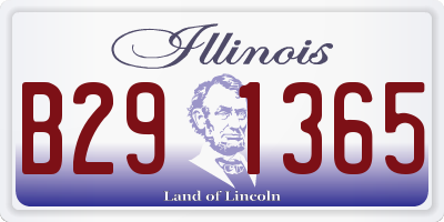 IL license plate B291365
