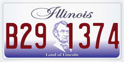 IL license plate B291374