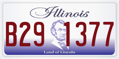 IL license plate B291377