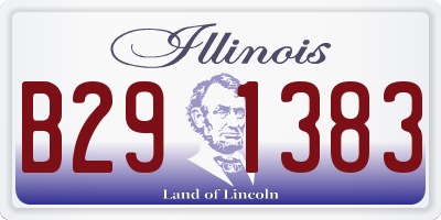 IL license plate B291383