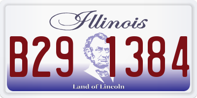 IL license plate B291384