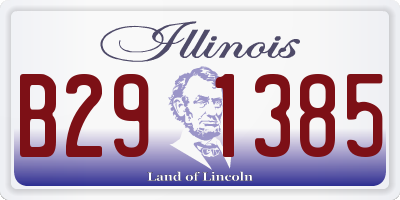 IL license plate B291385