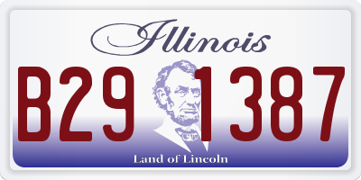 IL license plate B291387