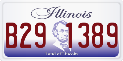 IL license plate B291389