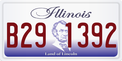 IL license plate B291392