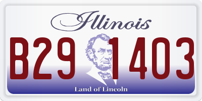 IL license plate B291403