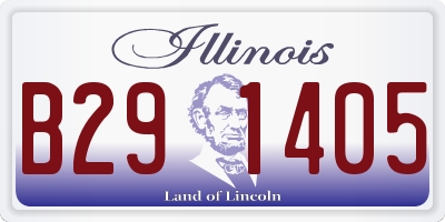 IL license plate B291405
