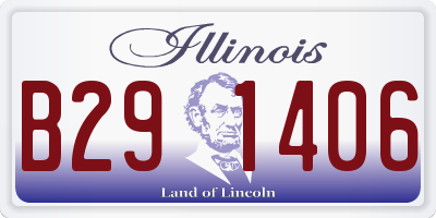 IL license plate B291406