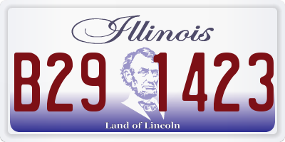 IL license plate B291423