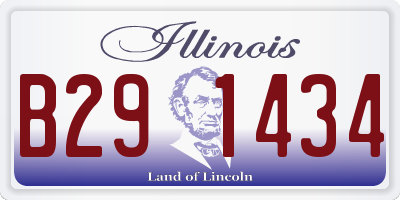 IL license plate B291434