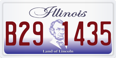 IL license plate B291435