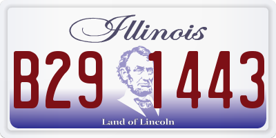 IL license plate B291443
