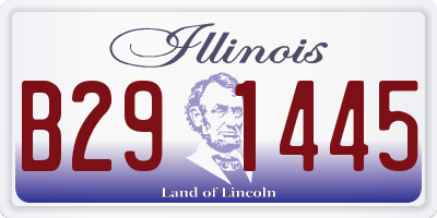 IL license plate B291445