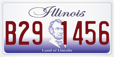 IL license plate B291456