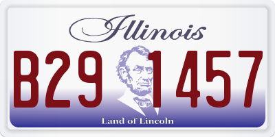 IL license plate B291457