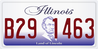 IL license plate B291463
