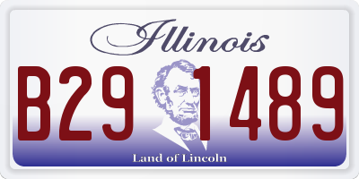 IL license plate B291489