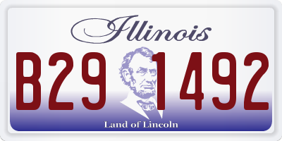 IL license plate B291492