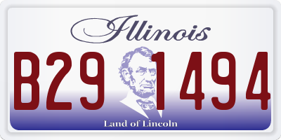 IL license plate B291494