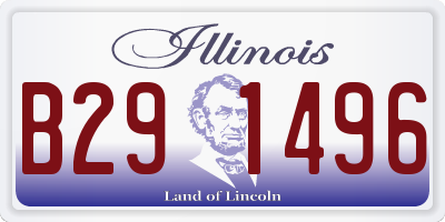 IL license plate B291496