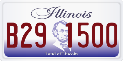 IL license plate B291500