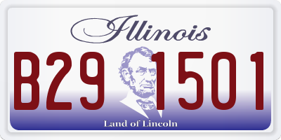 IL license plate B291501