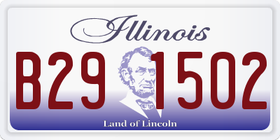IL license plate B291502