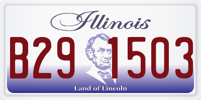 IL license plate B291503