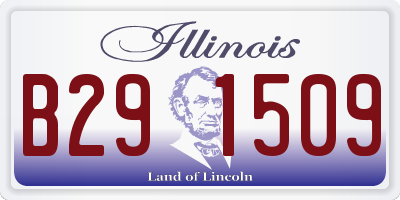 IL license plate B291509