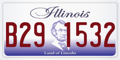 IL license plate B291532
