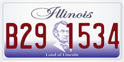 IL license plate B291534