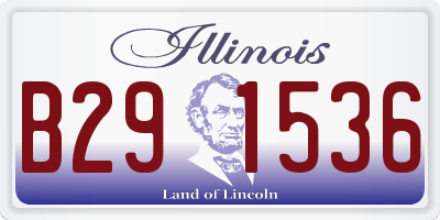 IL license plate B291536