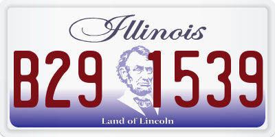 IL license plate B291539