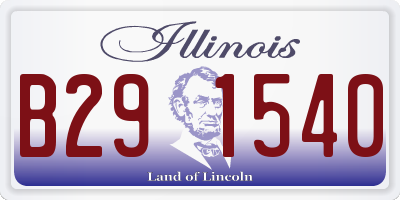 IL license plate B291540