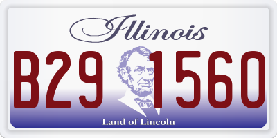 IL license plate B291560