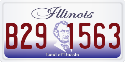 IL license plate B291563