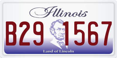 IL license plate B291567