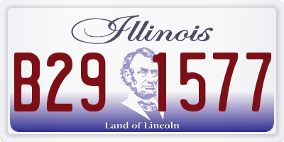 IL license plate B291577