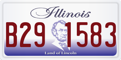 IL license plate B291583