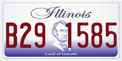 IL license plate B291585