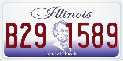 IL license plate B291589