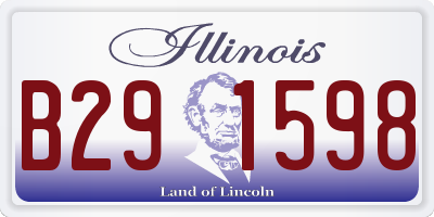 IL license plate B291598