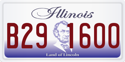 IL license plate B291600