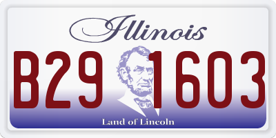 IL license plate B291603