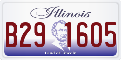 IL license plate B291605