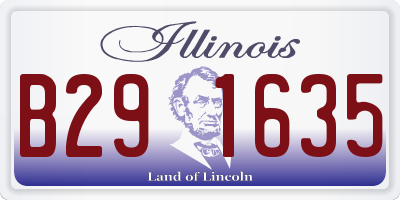 IL license plate B291635