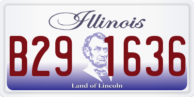 IL license plate B291636