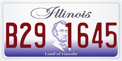 IL license plate B291645