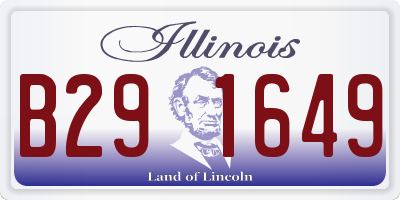 IL license plate B291649