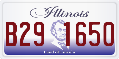 IL license plate B291650
